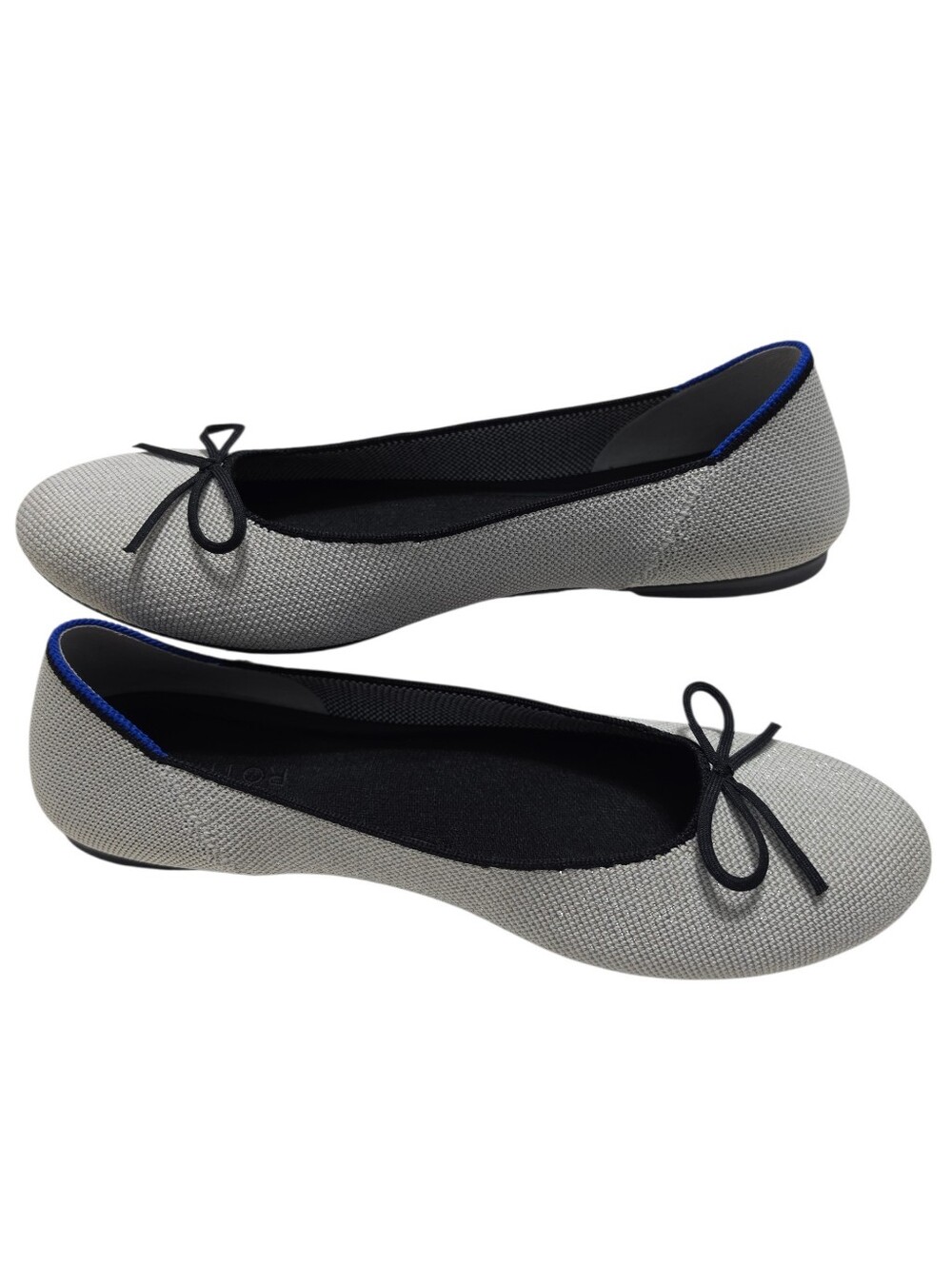 Rothy's Diamond Metallic The Ballet Flats Minimalist Sz 10 5